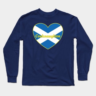 Coalsnaughton Scotland UK Scotland Flag Heart Long Sleeve T-Shirt